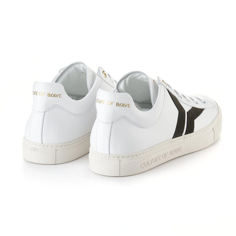 Courage Low Tracker Sneaker | White & Brown