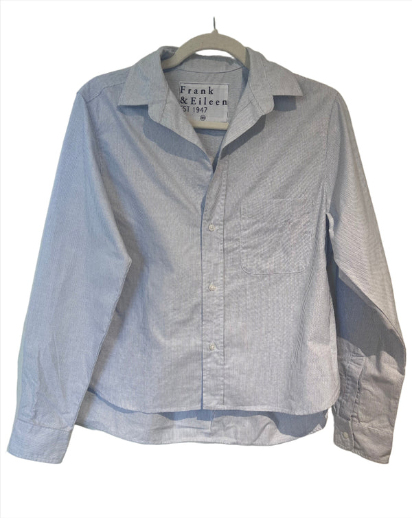 Silvio Woven Button Down Shirt | Blue Stripe