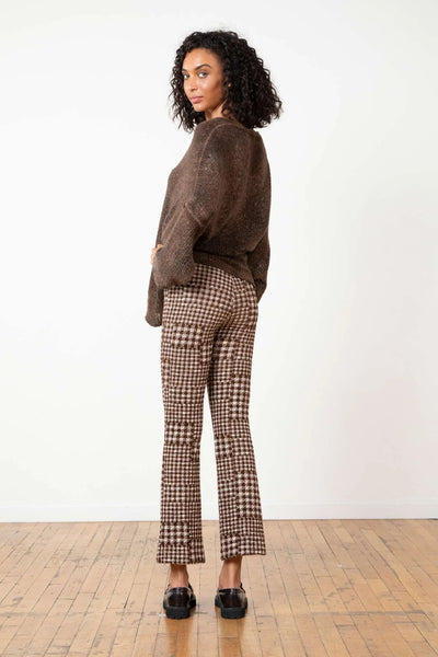 Leo Crop Flare Pant in Champagne Boucle main image 1