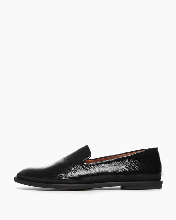York Tuxedo Shoe | Black Crinkled Patent