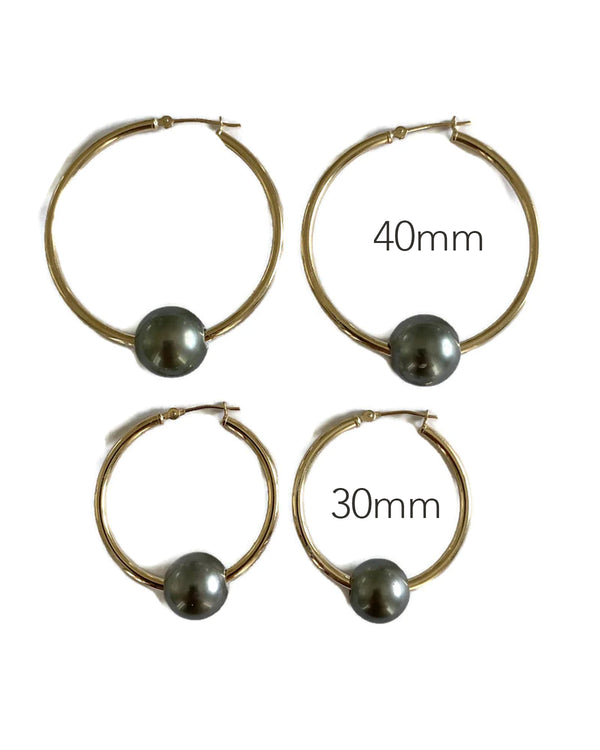 Divers Hoops 30MM Small I 14K Gold