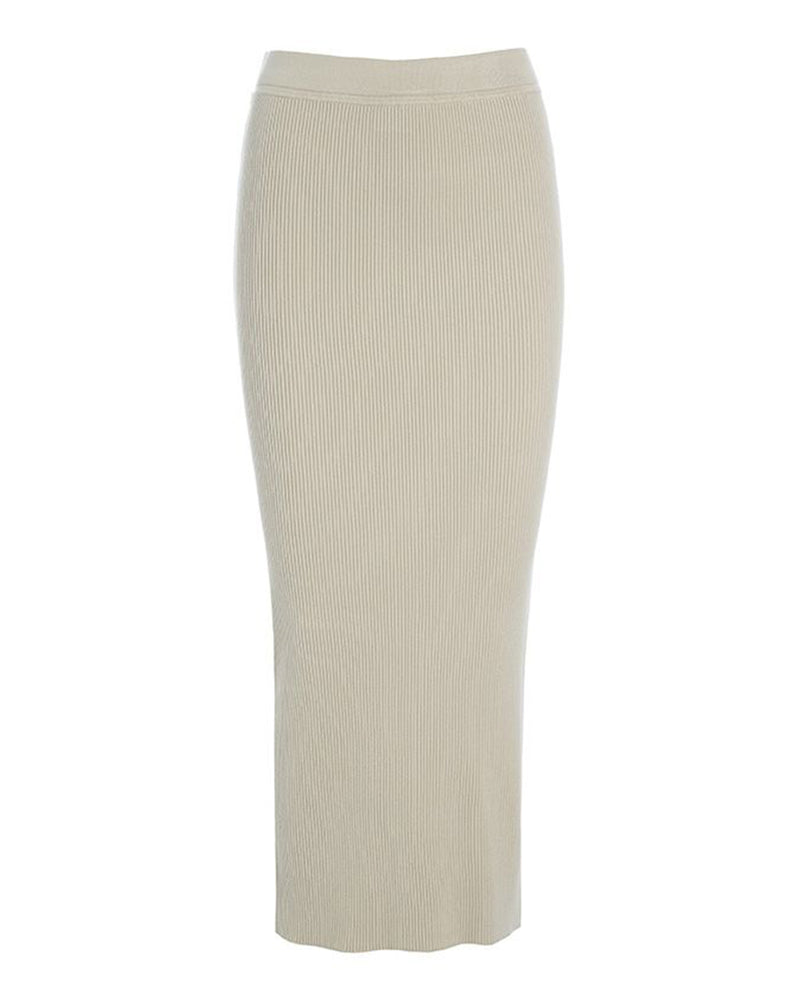 Knit Skirt in Ivory