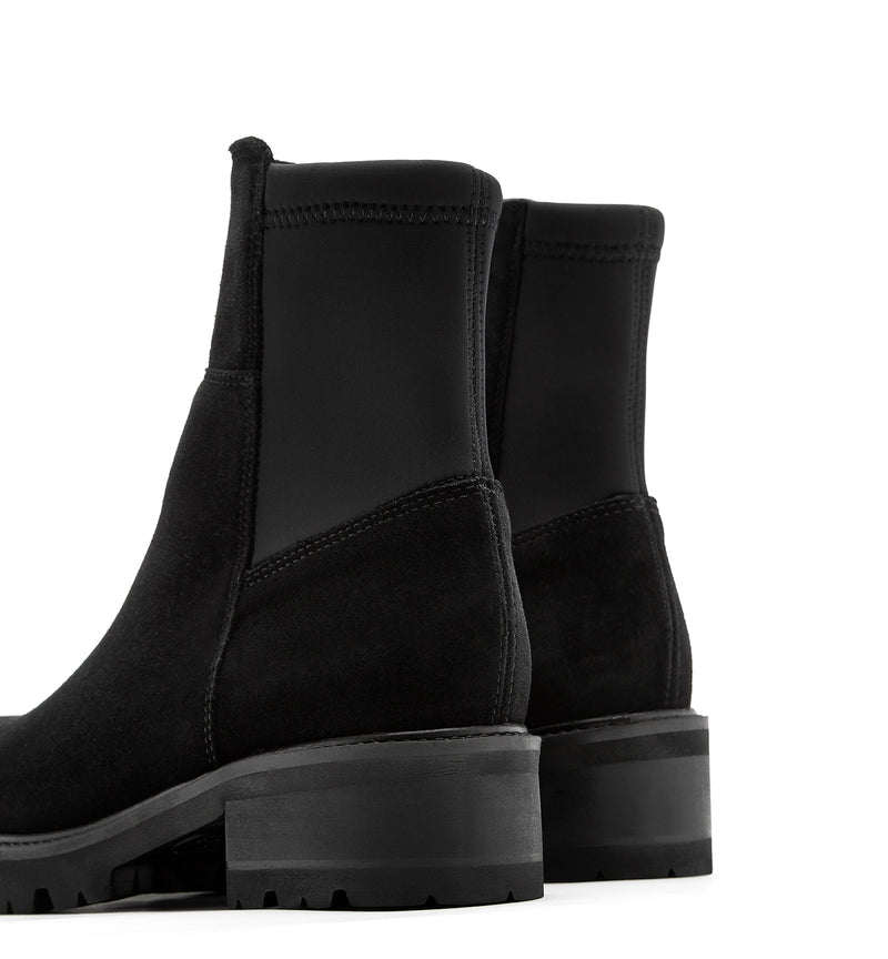 Colette Leather Lugg Boot | Black