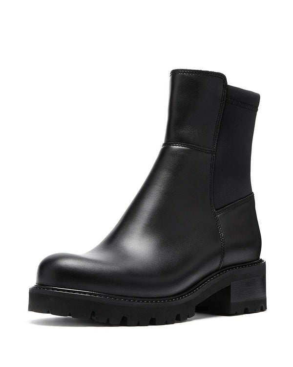 Colette Leather Lugg Boot | Black