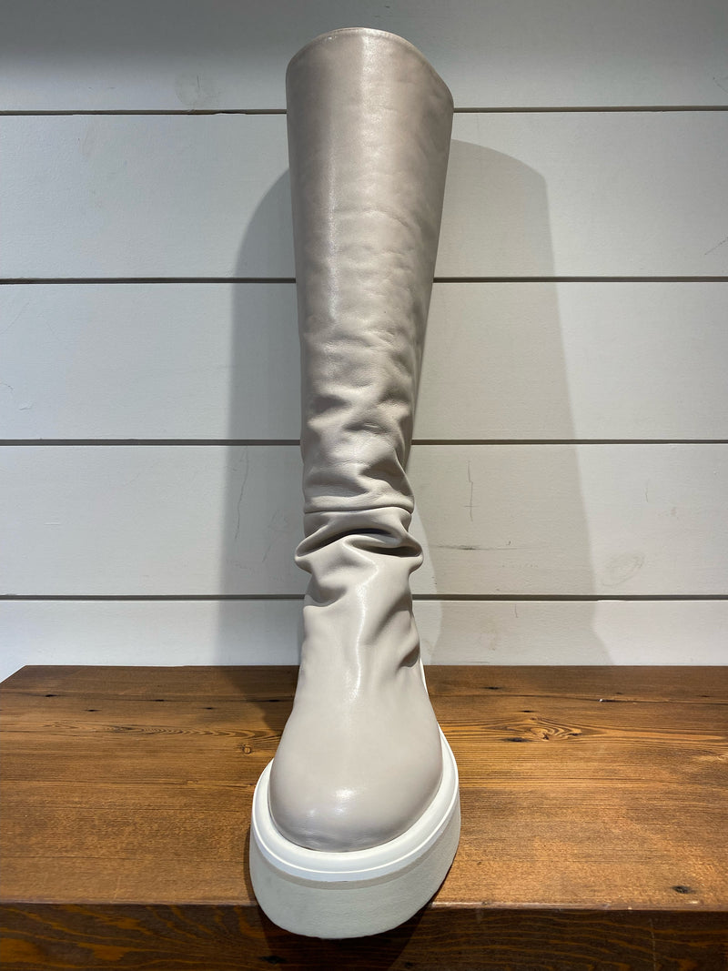 Sarah Tall Leather Boot | Oyster