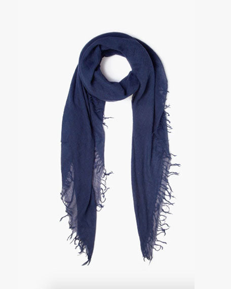 Cashmere & Silk Scarf | Medieval Blue
