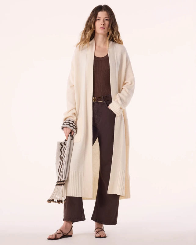 Sonia Front Pocket Duster | Blanc
