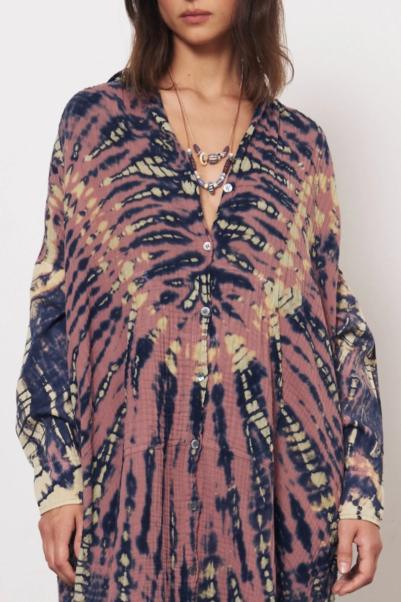 Caftan Shirt Duster | Jasper Navy