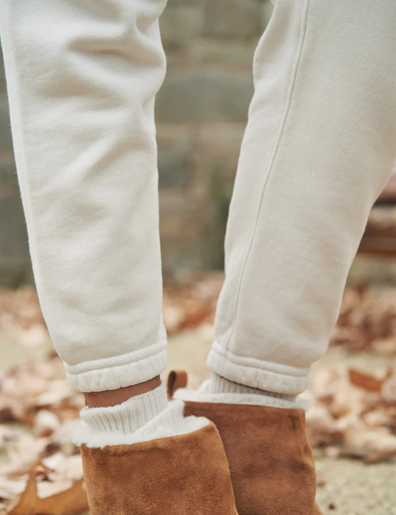 The Eamon Jogger in Triple Fleece | Vintage White