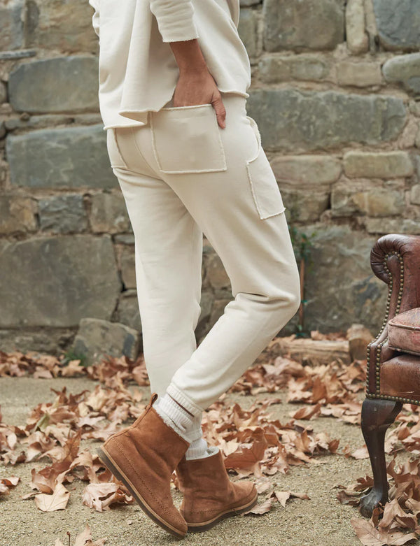 The Eamon Jogger in Triple Fleece | Vintage White