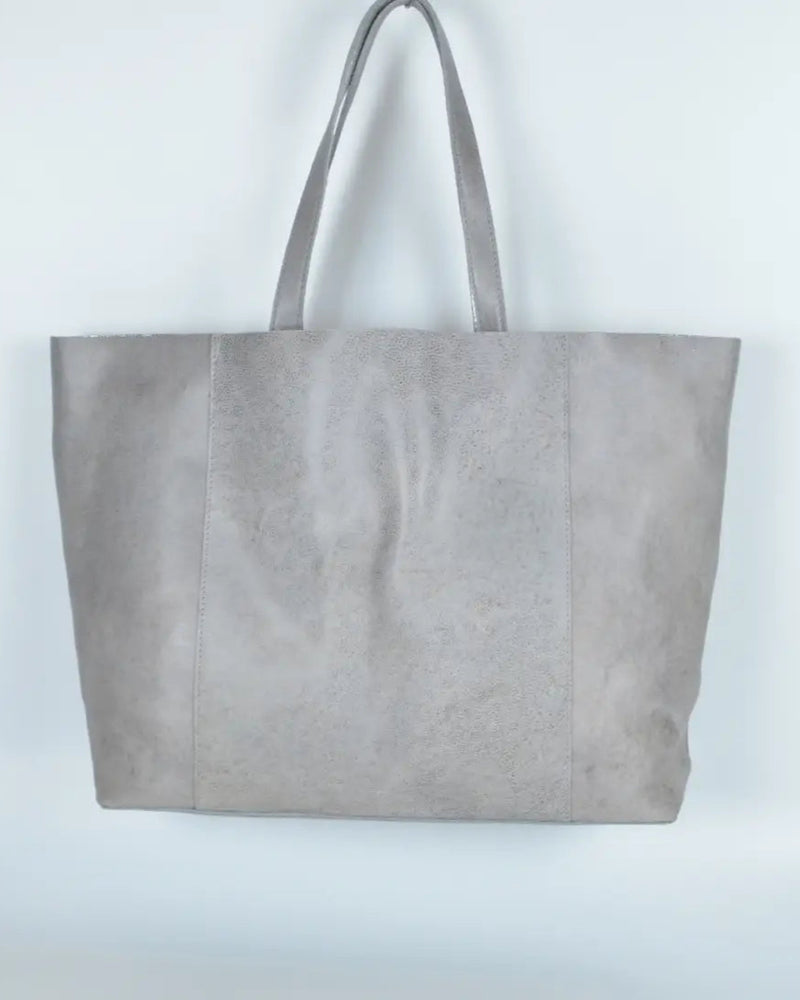 Studio Caleidoscope Perri Reversible Tote in Grey Silver shop at well heeled vt