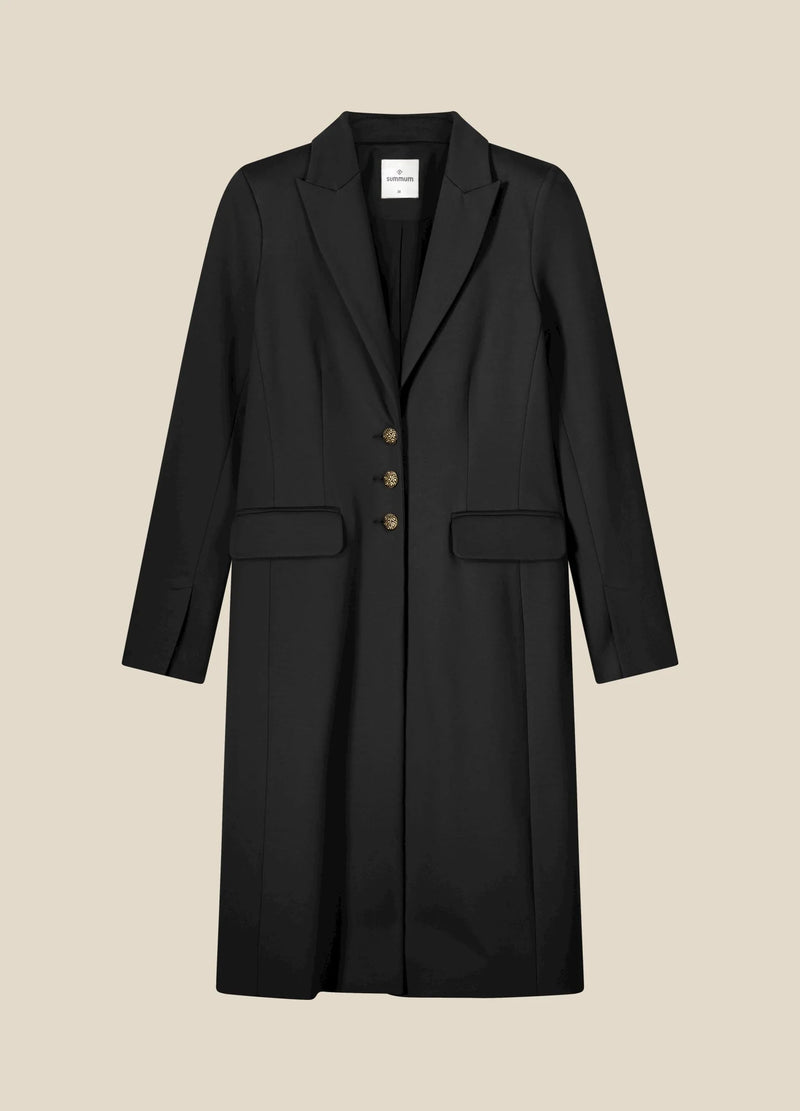 Long Punto Milano Blazer in Black