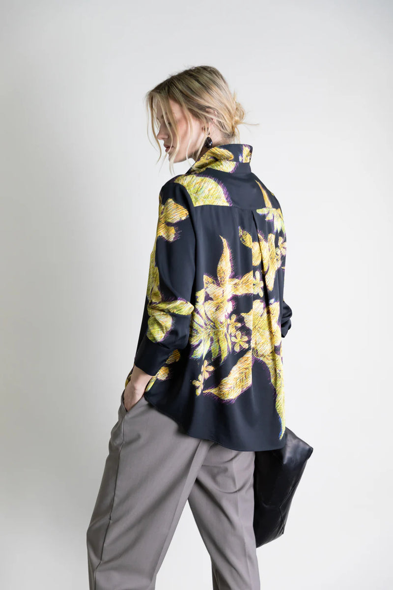 Button-Down Collar Top | Gold