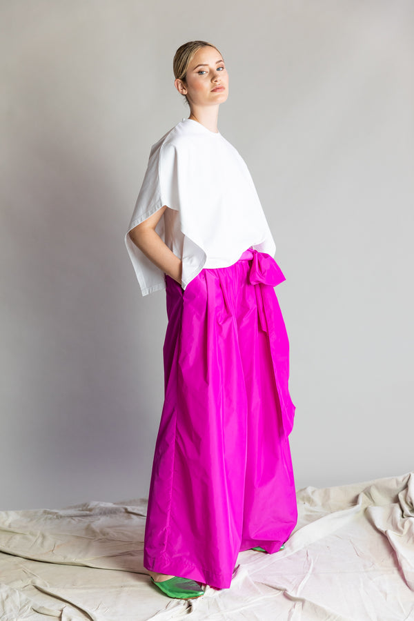 Taffeta Wide Leg Pant | Bougainvillea