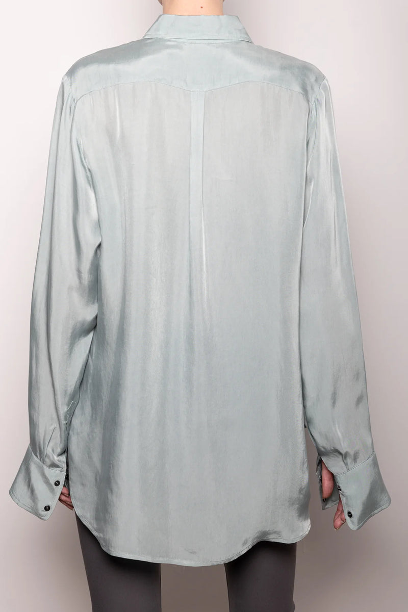 Westmoor Silky Cupro Shirt | Agave