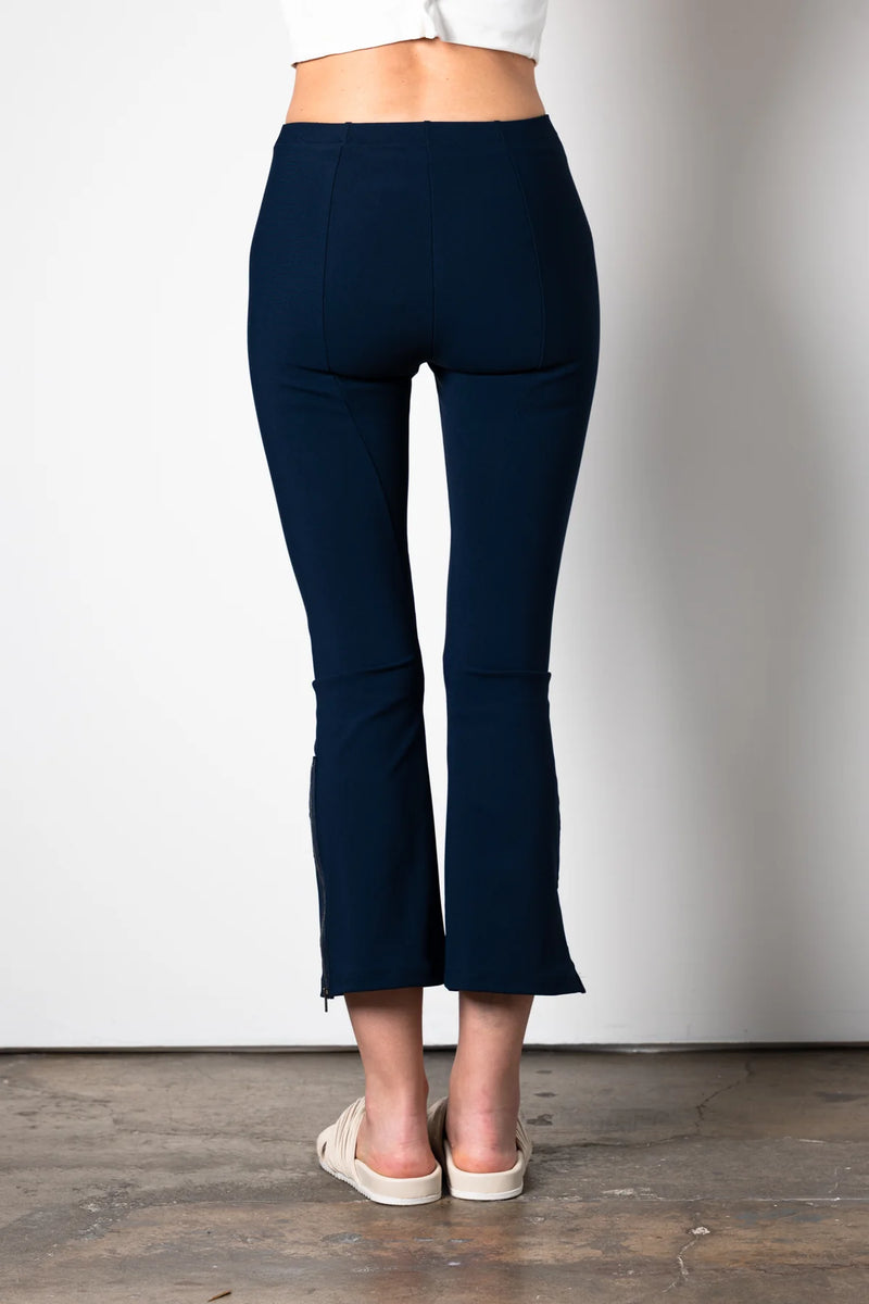 Mitra Cropped Side Zip Legging | Admiral