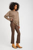 Leather Ankle Flare | Truffle