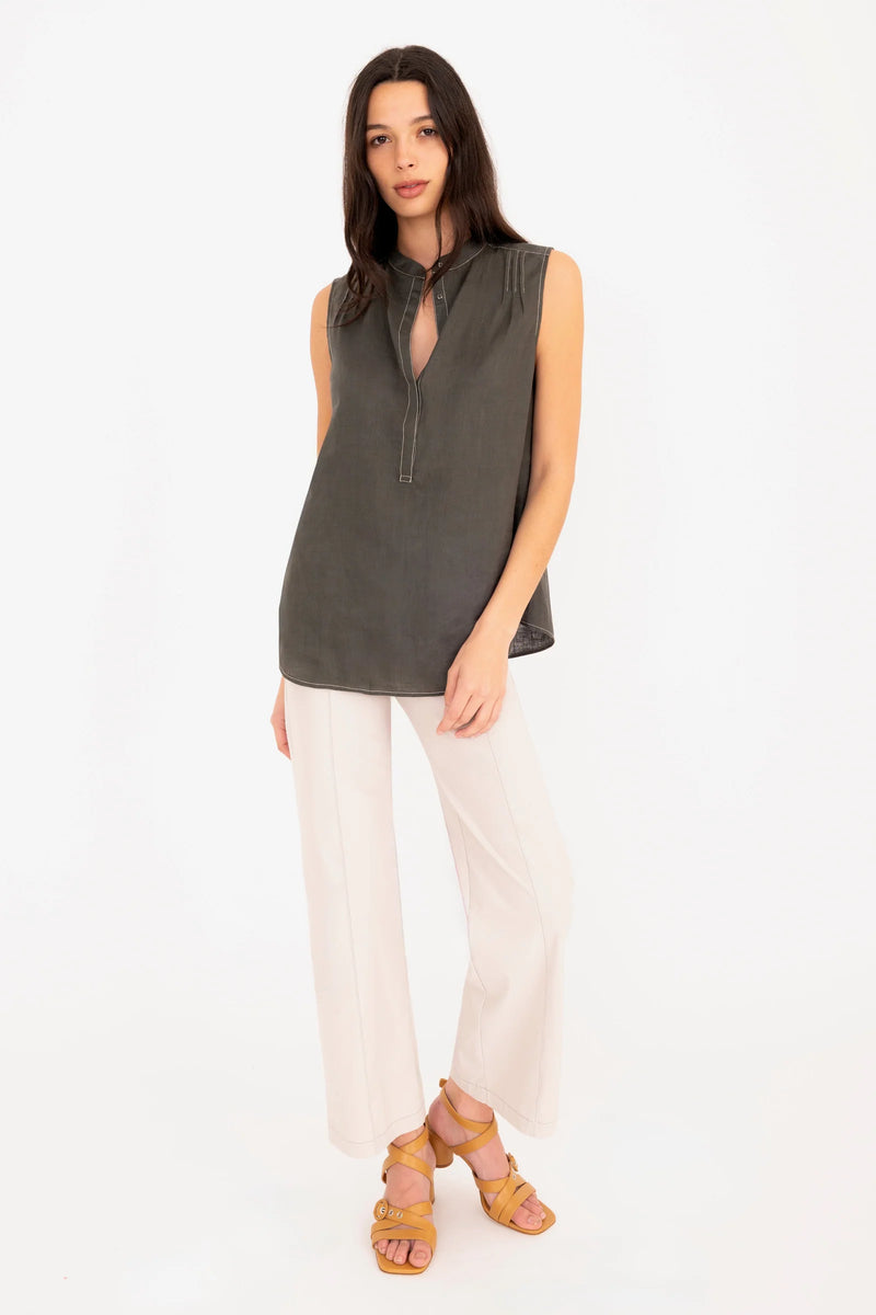 Bixby Cropped Pant | Oyster – Well Heeled
