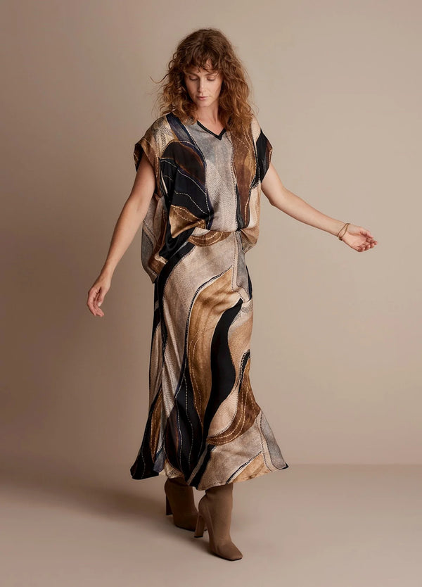 Flowy Lines Skirt | Multi