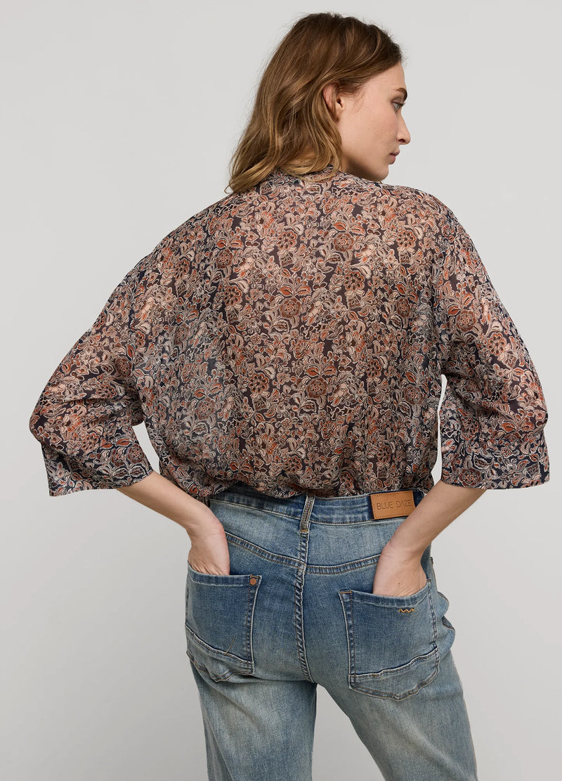 Flowers All Over Blouse | Night Sky