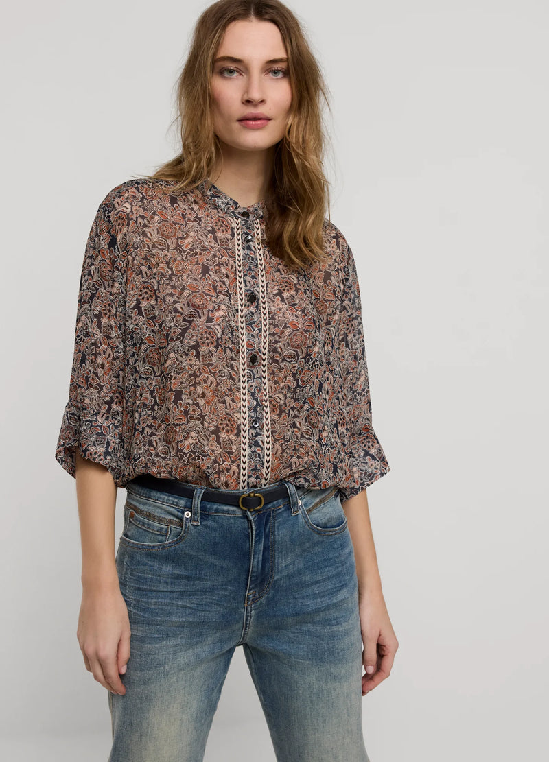 Flowers All Over Blouse | Night Sky