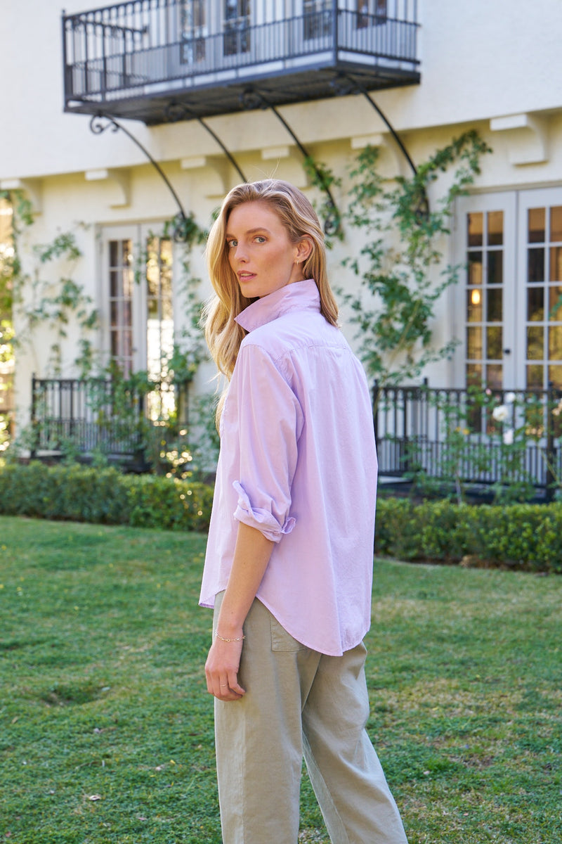 Eileen Light Poplin Button Down | Lilac