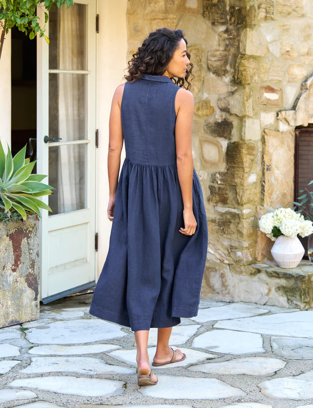 Daphne Linen Shirtdress | Navy Well Heeled Daphne Linen Shirtdress | Navy Well Heeled