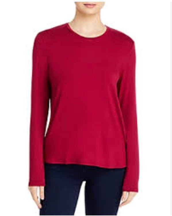 Long Sleeve Cashmere Crew Neck | Grenat