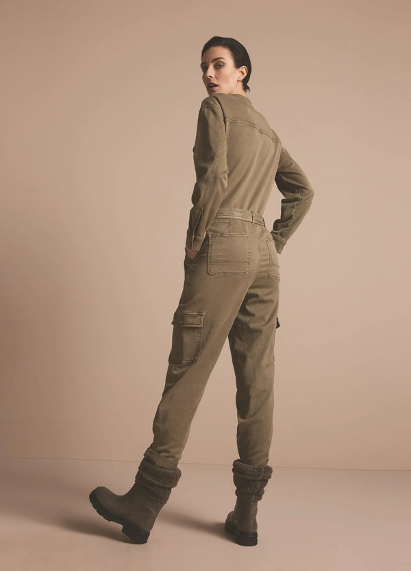 Stretch Twill Jumpsuit | Clay