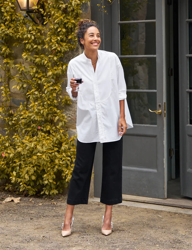 Illusion Wide Leg Pull-On Pant | Black