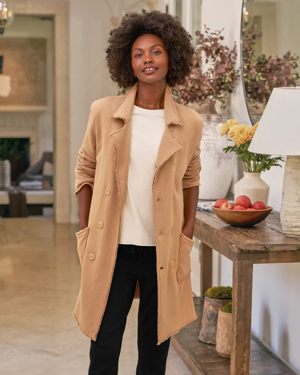 Belfast Sweatshirt Trench Coat | Camel