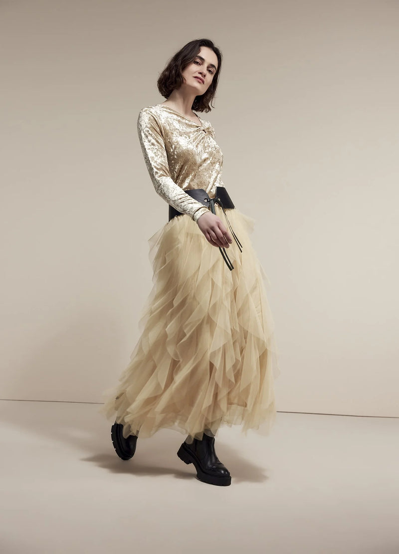 Mesh Skirt | Alpaca