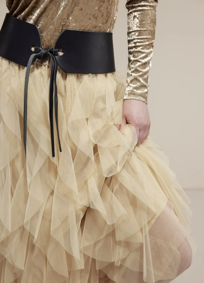 Mesh Skirt | Alpaca