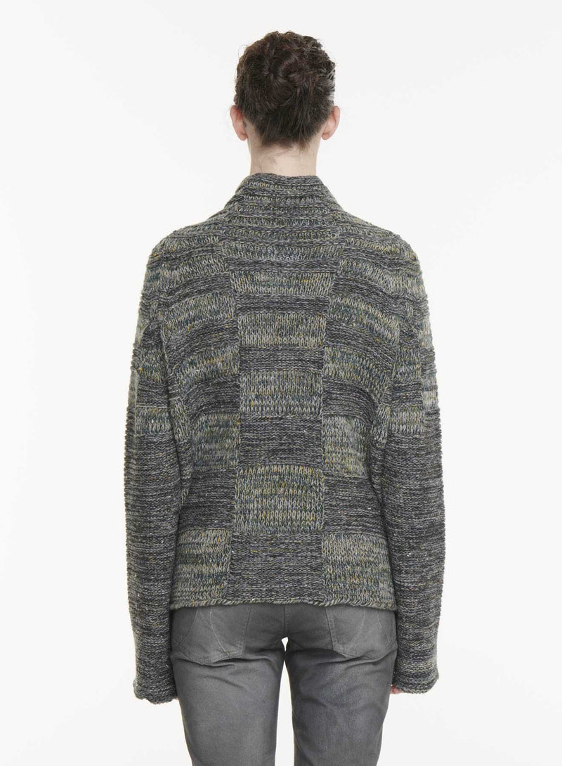 T Neck Patchwork Pullover | Multi