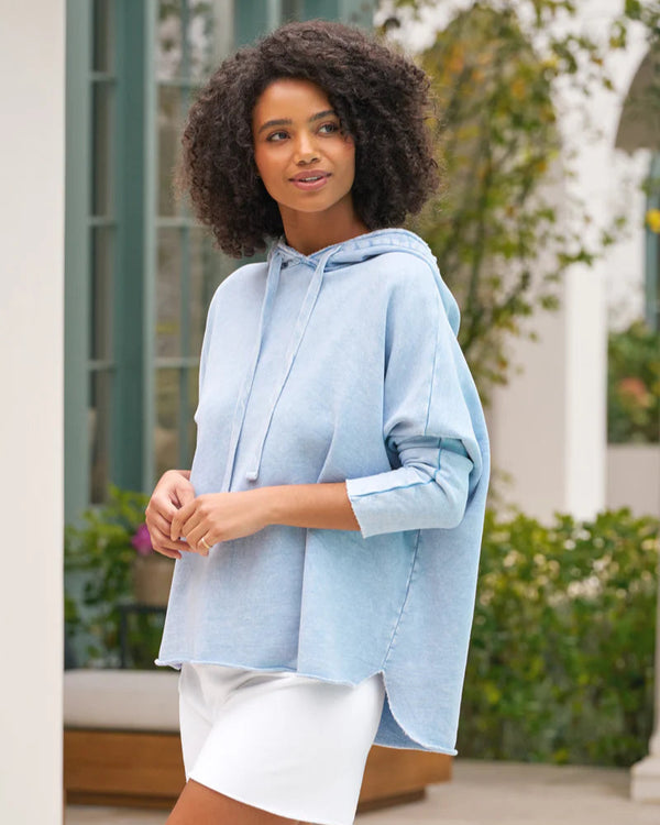 Kane Capelet Hoodie | Mineral Blue