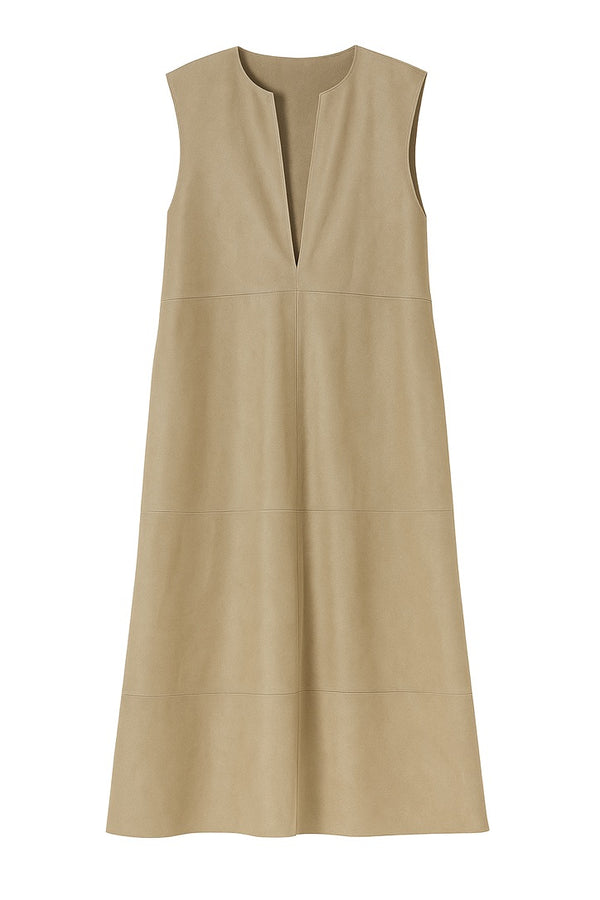 Payton Dress | Taupe Suede