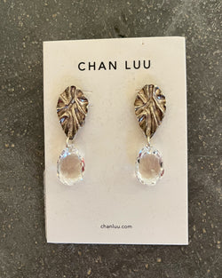 Crystal Drop Earring With Silver