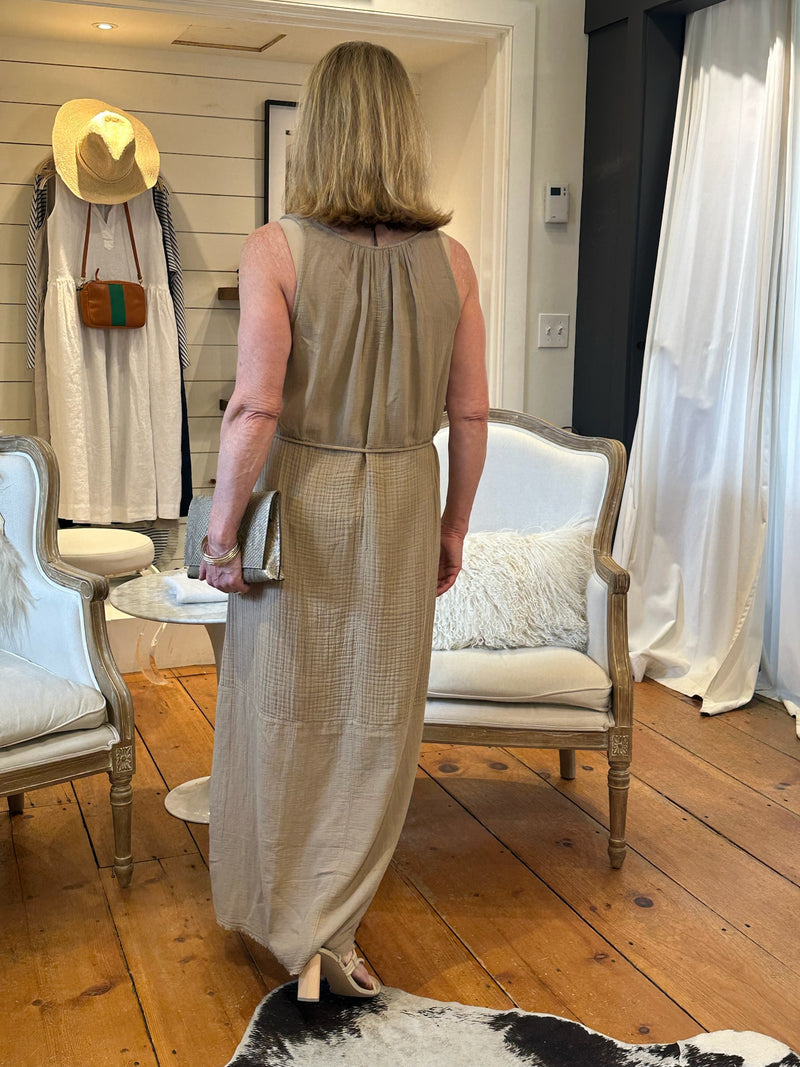 Zahara Maxi Dress | Wheat
