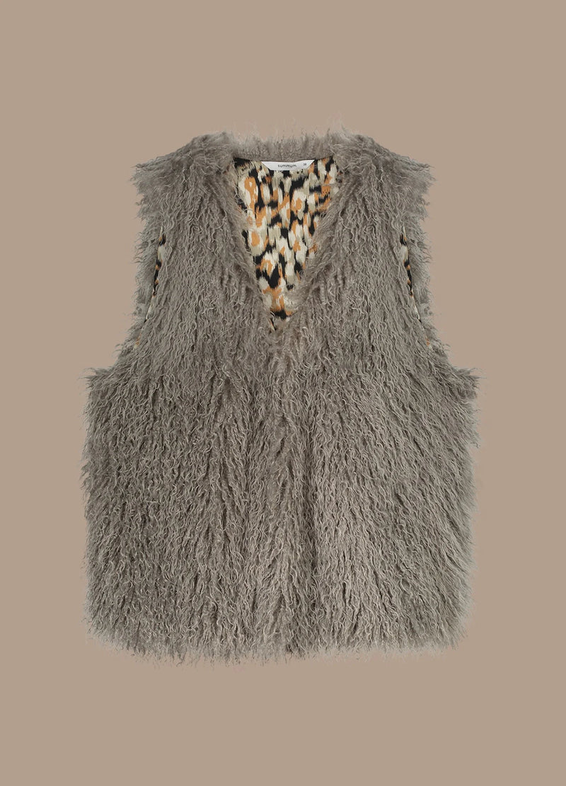 Gilet Faux Fur Vest | Clay