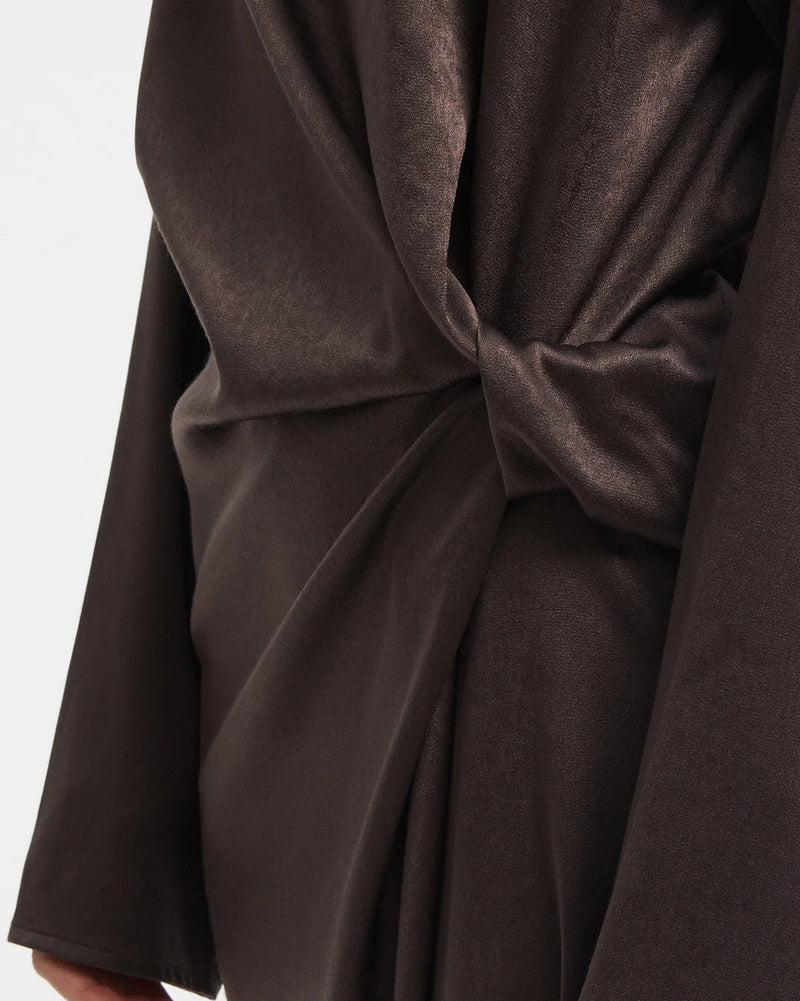 Steam Mid-Length Dress | Espresso