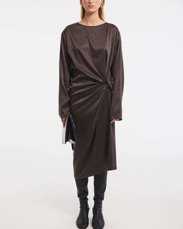 Steam Mid-Length Dress | Espresso