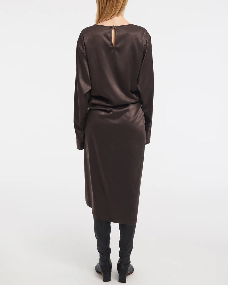 Steam Mid-Length Dress | Espresso