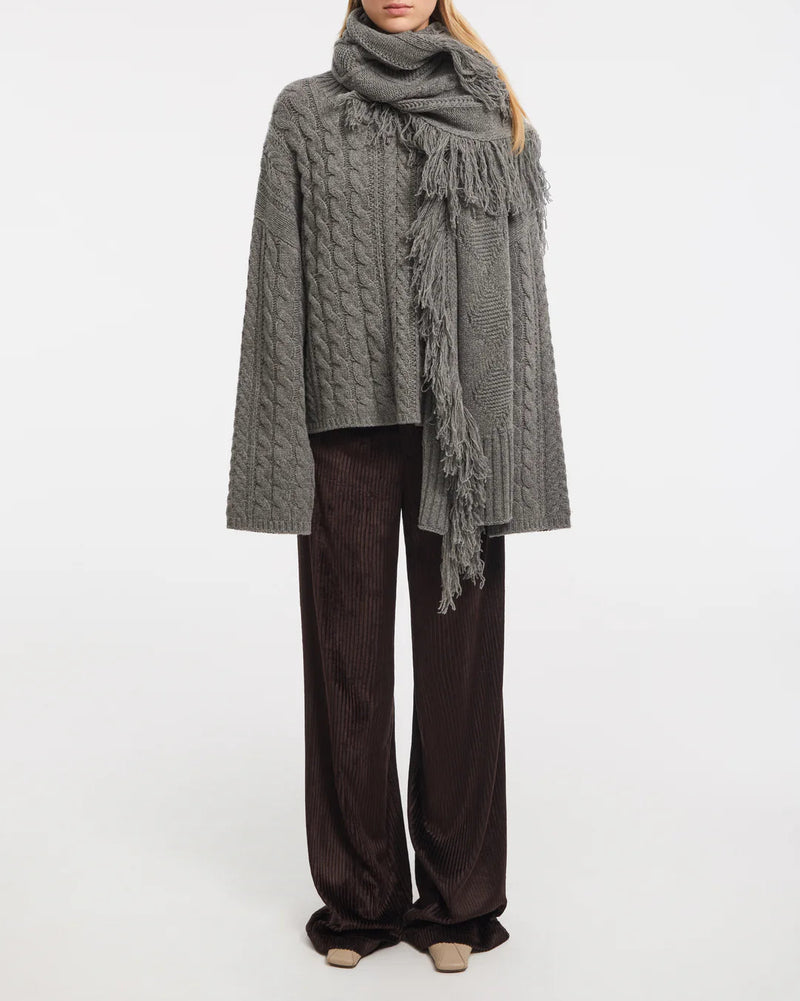 Peak Scarf | Grey Melange