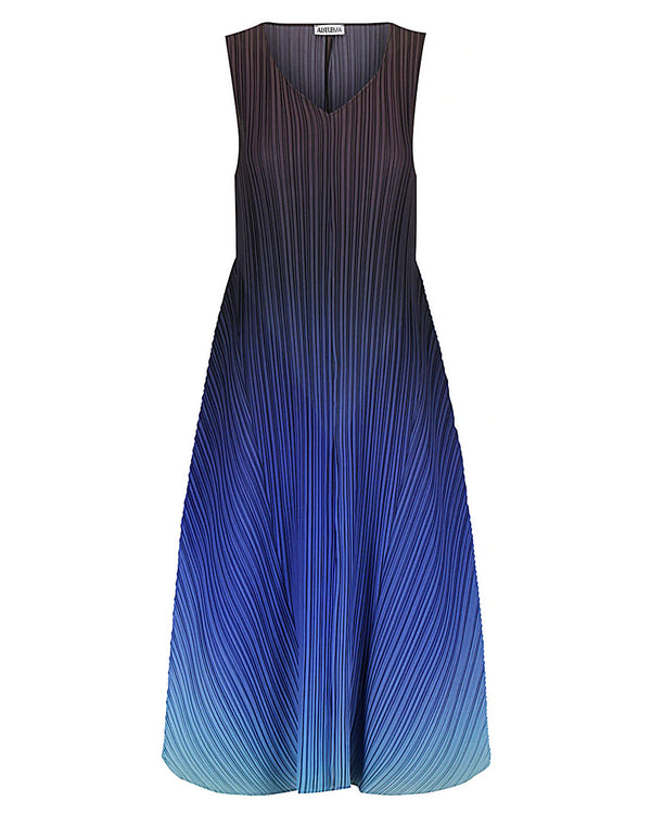 Long Estrella Dress | Caviar Nightfall