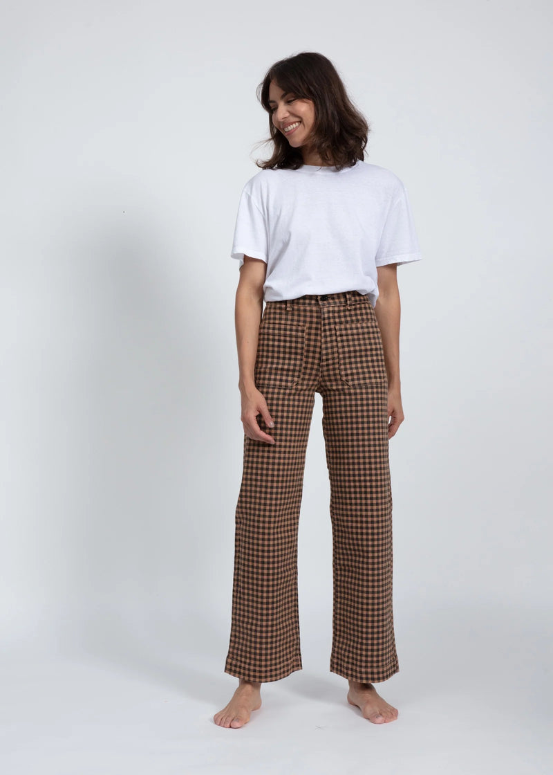 Sailor Pant | Camel Plaid