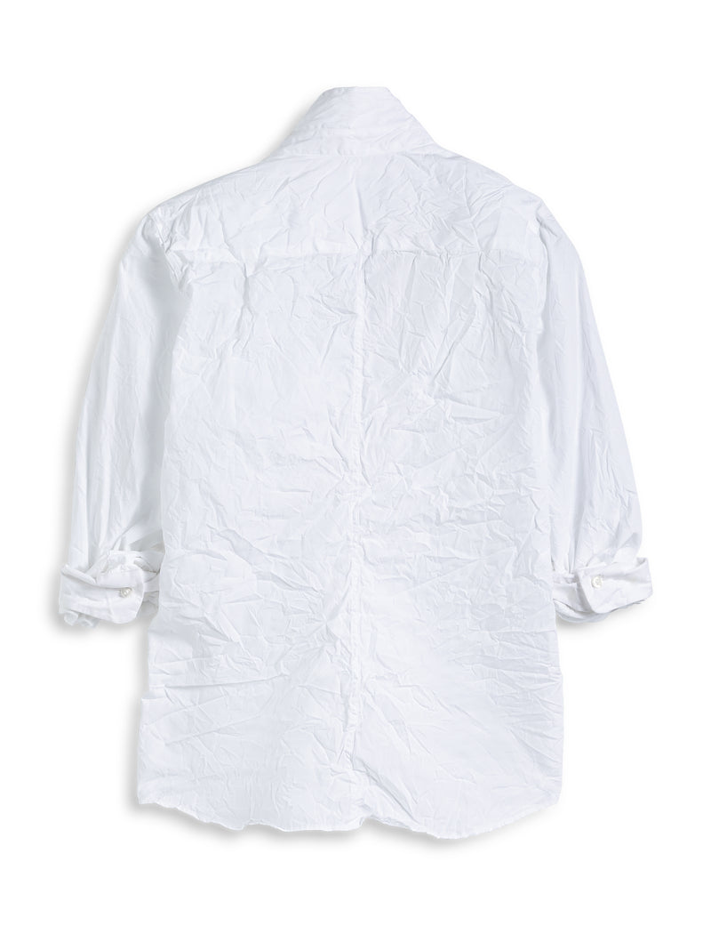 Barry Crinkle Button Down | White