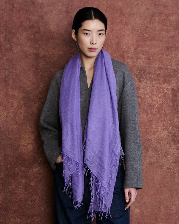 Cashmere Scarf | Purple Paisley