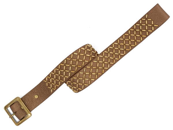 Capri 1.5" Plain Belt in Bronze Vision