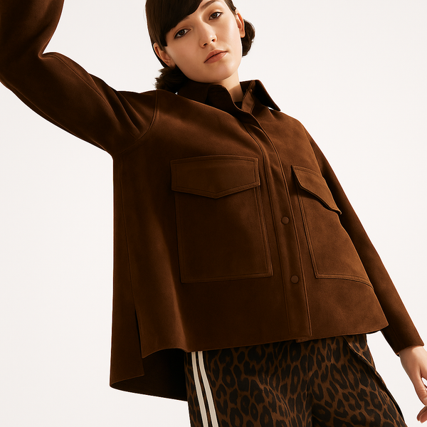Veda Suede Jacket - Chocolate