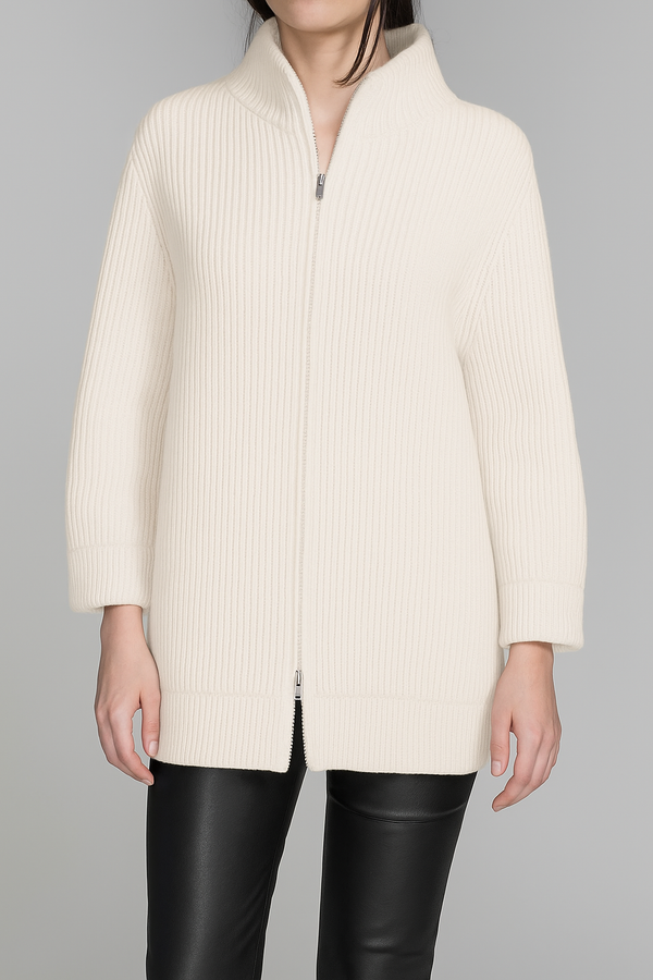 Bomber Mock Neck Zip Sweater | Optical